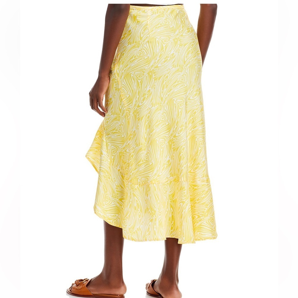 Cinq A Sept Valencia Printed Ruffle Midi Skirt - Picture 4 of 14
